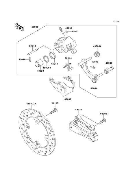 FREIN ARRIERE POUR NINJA ZX 6R ZX636 B1H BLEU 2003 Esprit KAWASAKI