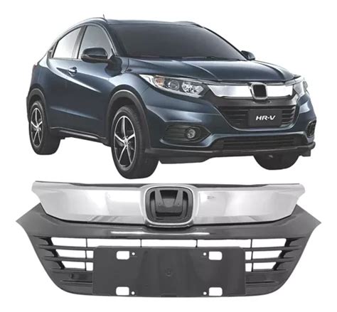 Grade Honda Hrv Preta Friso Cromado Frete Gr Tis