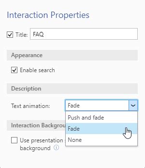 FAQ Interaction Properties