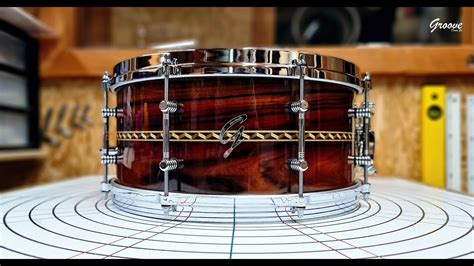 DEMO Groove Drum Co 14x6 5 Rosewood Over Walnut Snare Drum YouTube