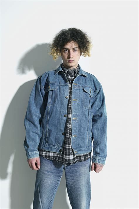 Vintage Denim Jacket 80s Retro 90s Fashion Men 80s Outfit Clothes