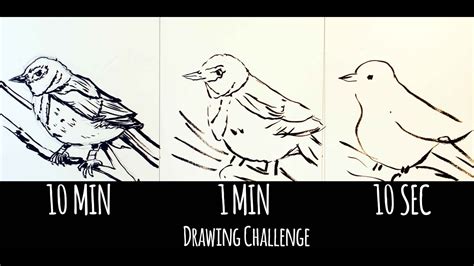 10 Min 1 Min 10 Sec Drawing Challenge Youtube
