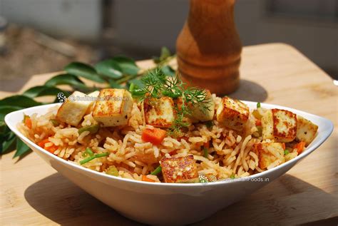 How To Make Simple Paneer Fried Rice Step By Step Photos With Video