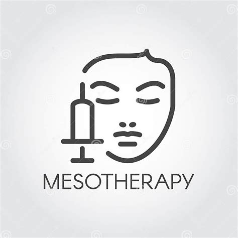 Face Mesotherapy Line Icon Medical Or Beauty Treatment For Skin Care