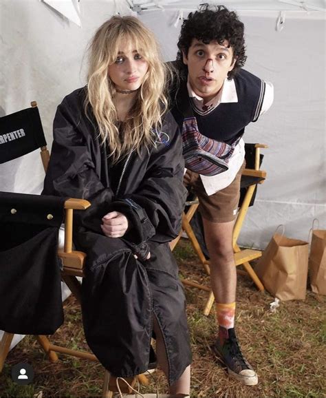 2022 Sabrina Carpenter With Actor Sebastian Cachon Behind The Scenes