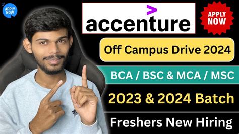 New Hiring In Accenture Freshers Jobs 2024 BCA MCA Engineering