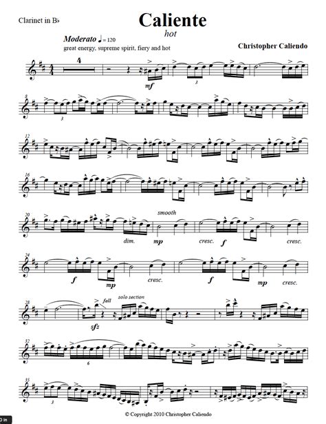 Caliente Hot Clarinet Guitar Caliendo World Music Publishing