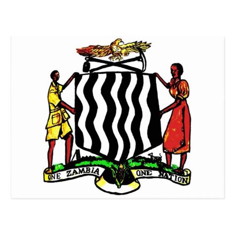 Zambia, Africa, Coat of Arms Postcard | Zazzle