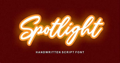 Spotlight Handwriting Font, Fonts - Envato Elements