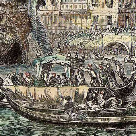 Stampe Antiche Disegni Veduta Di Venezia Gondola Bucintoro