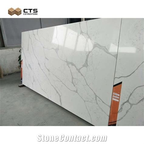 Calacatta White Artificial Polished Sintered Stone Slabs From China