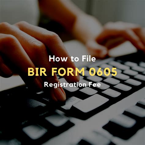 How to Fill Out BIR Form 0605 for Annual Registration Fee