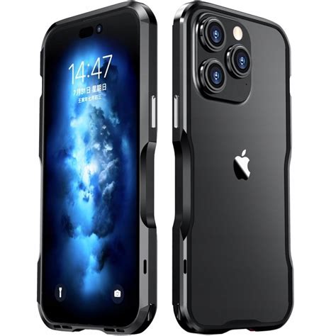 Etui LUPHIE Metalowy Bumper Do IPhone 14 Pro Case Odporna Ramka Z