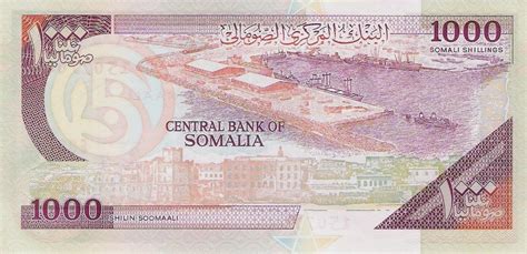 1000 Shilin 1000 Shillings Somalia Numista