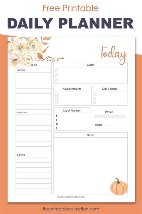 Download This Free Printable Daily Planner For October Daily Planner Printables Free Daily