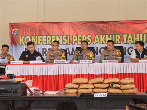 Rilis Akhir Tahun Kapolres Lampung Tengah Paparkan Capaian Kinerja Di