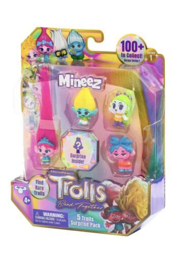 DreamWorks Trolls Movie 3 Band Together Mineez 5 Figure Pack STYLES