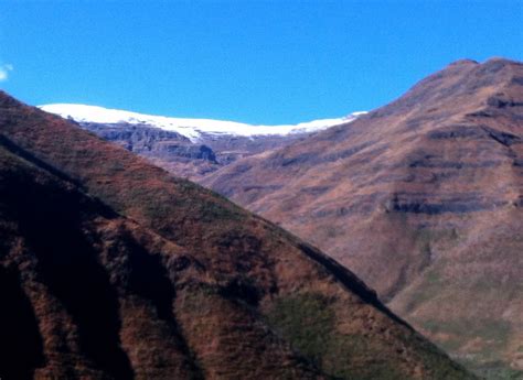 A light dusting of snow across the #Maluti mountains adds to the magnificent view from Maliba ...