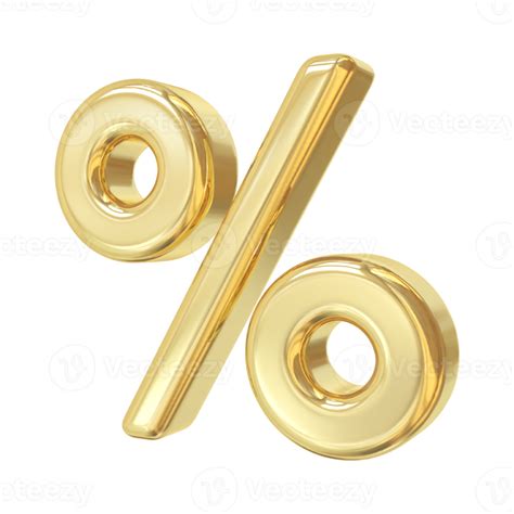 3d Gold Symbol Percent 11298040 Png