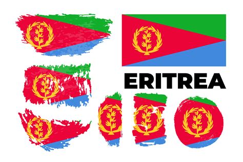 National Eritrea flag, official colors and proportion correctly. Vector ...