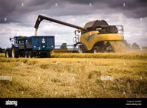 Combine Harvester at work Stock Photo - Alamy 