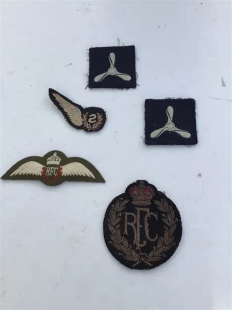 Vintage Ww2 Royal Air Force Raf Cloth Badges Insignia Pilots Wings £2999 Picclick Uk