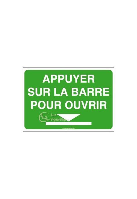 Panneau Appuyer Sur La Barre Pour Ouvrir AP