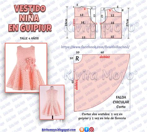 KiVita MoYo VESTIDO DE NIÑA Talle 4 años Costura de vestidos de