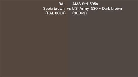 RAL Sepia Brown RAL 8014 Vs AMS Std 595a U S Army 530 Dark