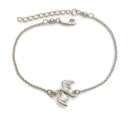 Delicate Sterling Silver Dragon Bracelet Anklet Dragon Etsy