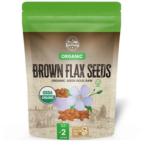 Amazon Ava Farms Certified Organic Brown Flax Seeds Whole Flax