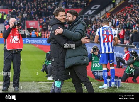 Southampton, UK. 13th Jan, 2024. Sheffield Wednesday Manager Danny Rohl ...