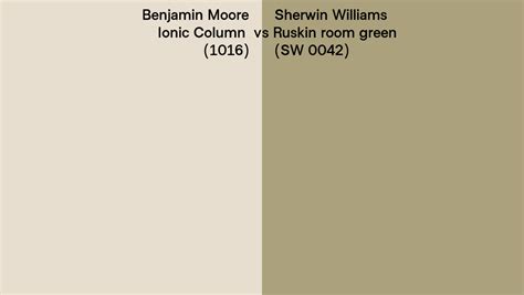 Benjamin Moore Ionic Column 1016 Vs Sherwin Williams Ruskin Room