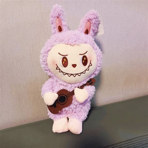 Gấu Bông Labubu Lông Xù Dễ Thương Cực Hot Gấu Bông Cute Cầm Đàn Giữ Cà Rốt Ogi Home Shopee