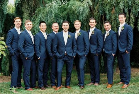 Well Groomed Navy Blue Suit Wedding Navy Groomsmen Suits Navy Blue