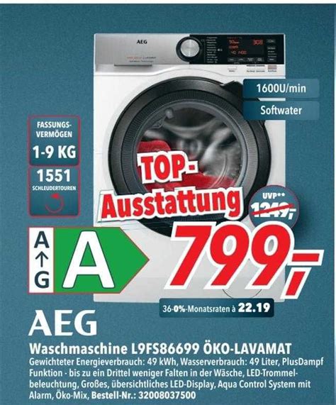 Aeg Waschmaschine L Fs Ko Lavamat Angebot Bei Dodenhof