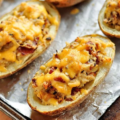 Recipe Bacon Cheddar Twice Baked Potatoes The Kitchn