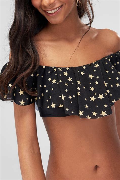 TRENDYOLMİLLA Altın Yıldızlı Volanlı Bikini Üstü TBESS CH Fiyatı Yorumları Trendyolmilla