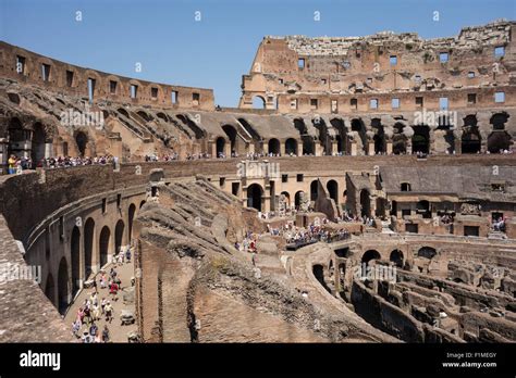 Rome Italy Inside The Roman Colosseum Stock Photo Alamy