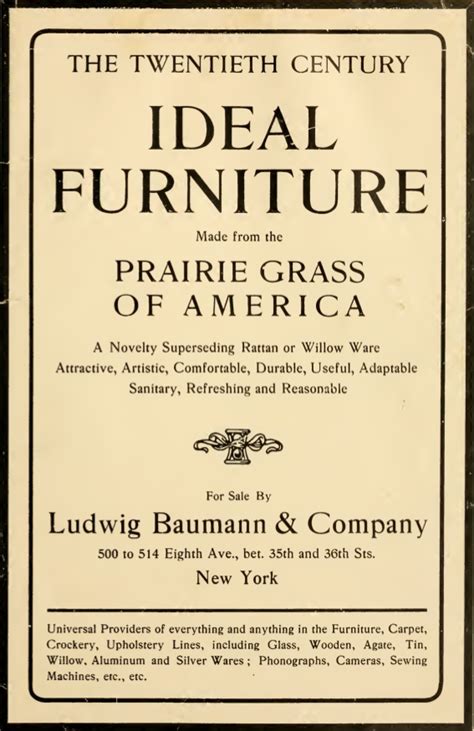 Twentieth Century Ideal Furniture Made From The Prairie Grass Of