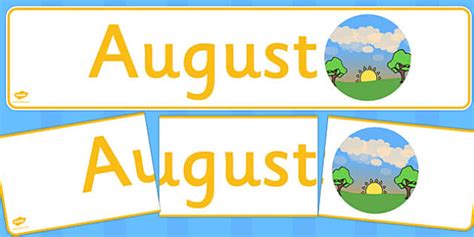 👉 August Display Banner Teacher Made Twinkl