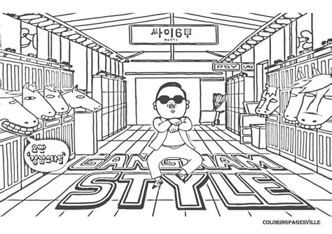 Gangnam Style Coloring Pages Why Not Coloring Sheets Coloring