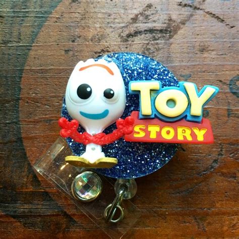 Toy Story Forky Id Badge Reel Weighs Approx Oz Etsy