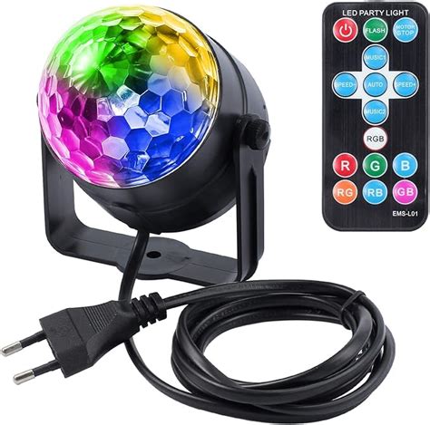 Disco Licht Discokugel Party Lampe 3W RGB LED Amazon De Elektronik