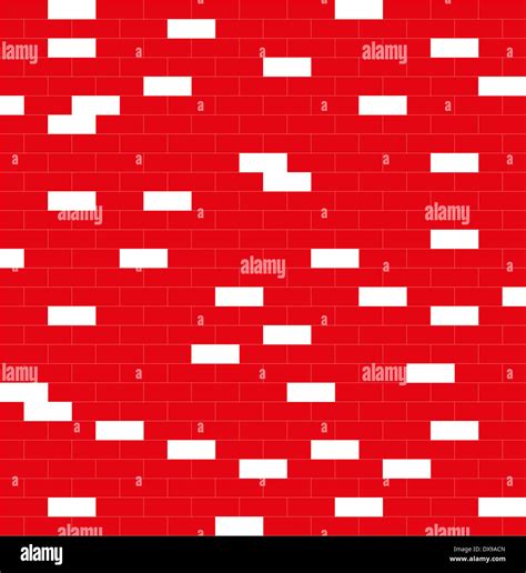 Wall Red And White Brick Vector Illustration Stock Photo Alamy