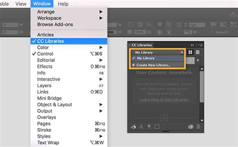 Use Creative Cloud Libraries In Indesign To Share And Organize Design