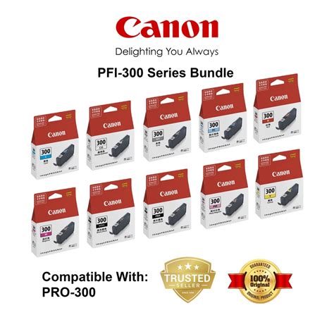 Canon PFI 300 C M Y PC PM R MBK PBK GY CO PRO 300 Printer Ink Cartridge