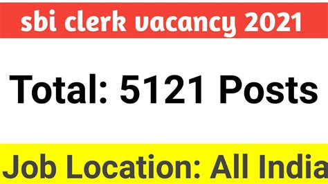 Sbi Clerk Recruitment 2021 Youtube