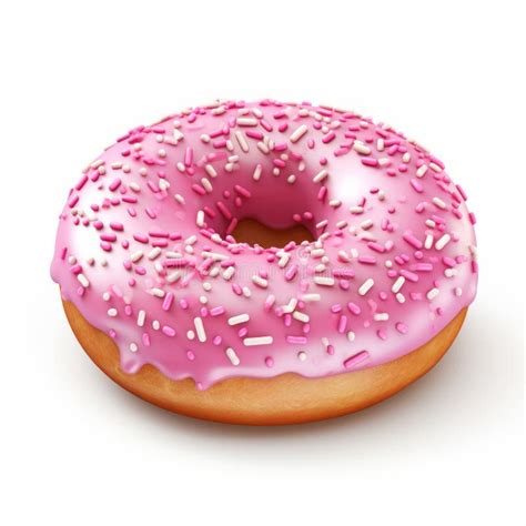 Delectable Pink Sprinkle Glazed Doughnut An Irresistible Temptation