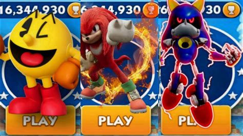 Sonic Dash Sir Pacman VS Hunter Knuckles VS Metal Amy Movie Sonic